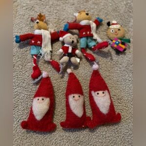 Festive Red and White Santa Plush Toys